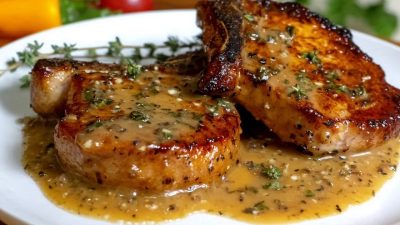 Kotlety v česnekové omáčce s rozmarýnem