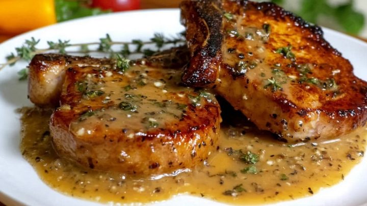 Kotlety v česnekové omáčce s rozmarýnem Kotlety v česnekové omáčce s rozmarýnem