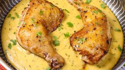 Stehna v hořčicové omáčce s estragonem