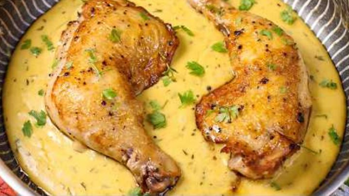 Stehna v hořčicové omáčce s estragonem