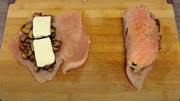 Kuřecí kapsa se smetanovou omáčkou