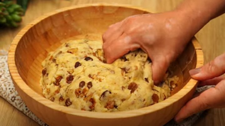 Ořechové sušenky s rozinkami