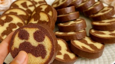 Dvoubarevné sušenky bez másla