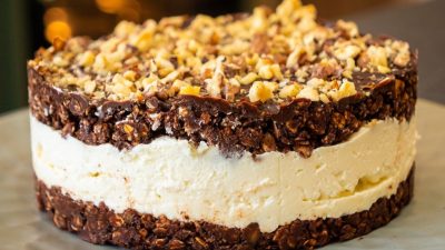 Nepečený dort s tvarohovým krémem