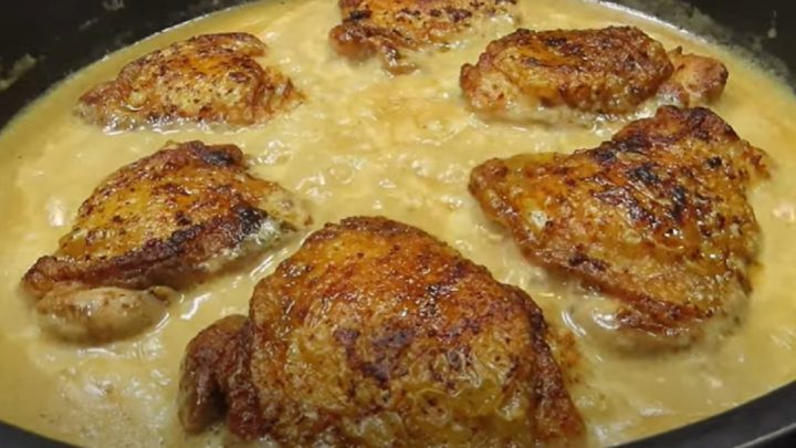 Kuře v česnekové omáčce s tymiánem