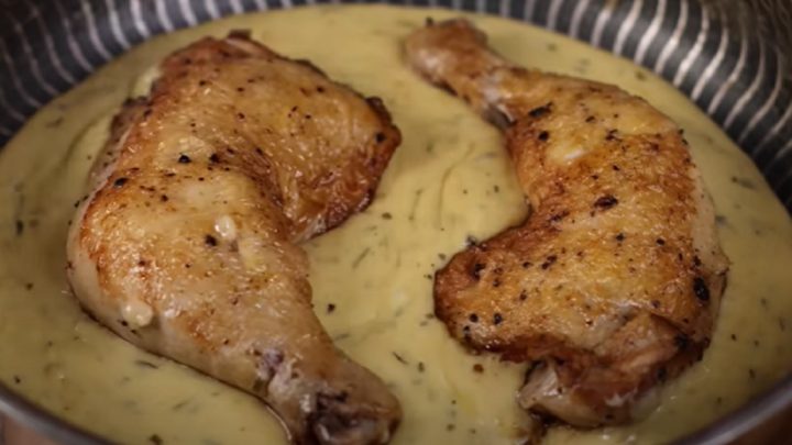 Stehna v hořčicové omáčce s estragonem