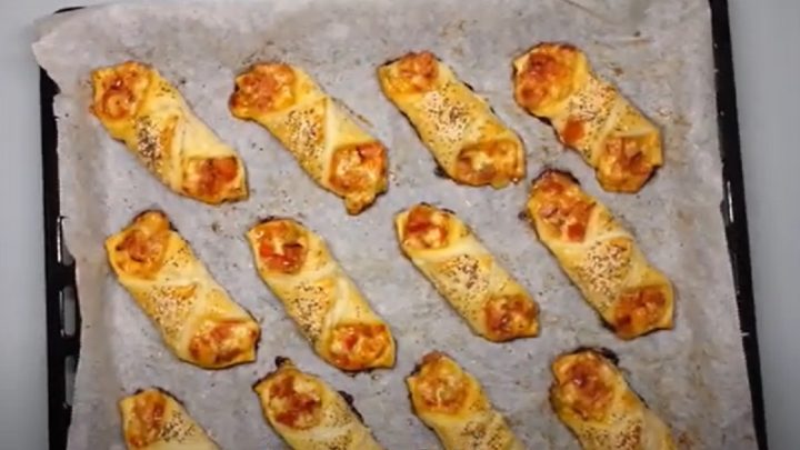 Taštičky z listového těsta se slaninou