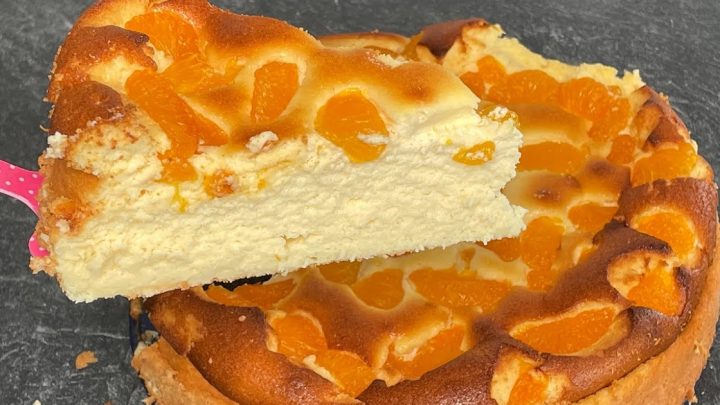 Vláčný pudinkový koláč s mandarinkami Vláčný pudinkový koláč s mandarinkami