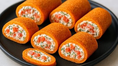 Mrkvové palačinky se sýrovou náplní