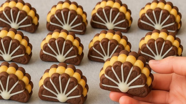 Slepované vějířky s bílou čokoládou Slepované vějířky s bílou čokoládou