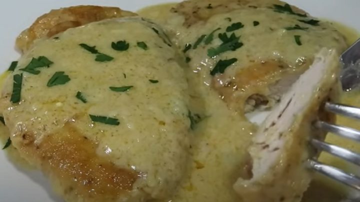 Kuřecí plátky v česnekové omáčce