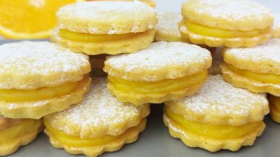 Linecké kytičky s pomerančovou náplní