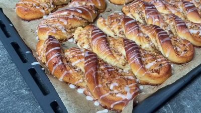 Ořechové spirálky z kynutého těsta