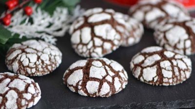 Čokoládové crinkles s vanilkou