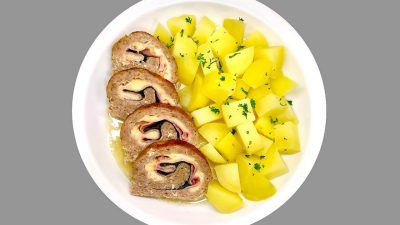 Roláda z mletého masa se sýrem