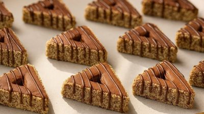 Slepované trojúhelníčky s mandlemi