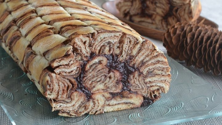 Mramorovaná roláda s Nutellou