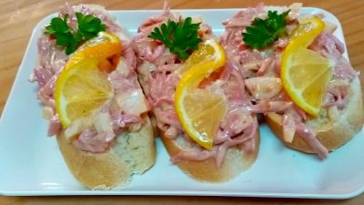 Sloní žrádlo na chlebíčky se salámem