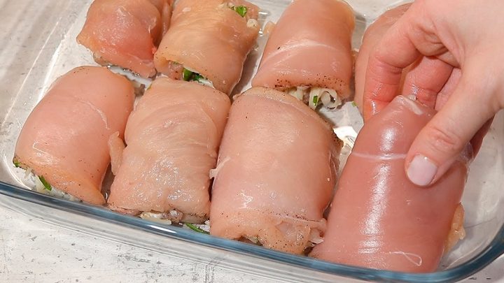 Kuřecí závitky se sýrem a hořčicí