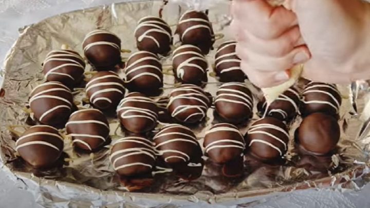 Nepečené smetanové kuličky s čokoládou