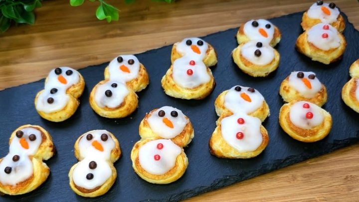 Kokosoví sněhuláci z listového těsta Kokosoví sněhuláci z listového těsta