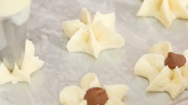 Oříškové kytičky s kousky čokolády