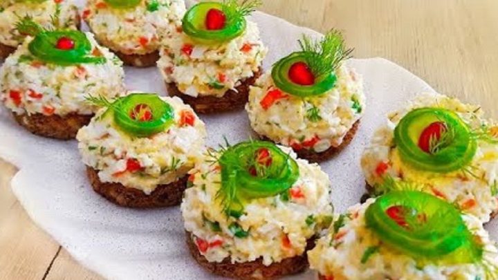 Jednohubky á la humr s koprem