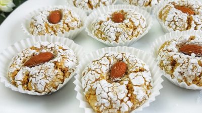 Vánoční mandlová kolečka s vanilkou