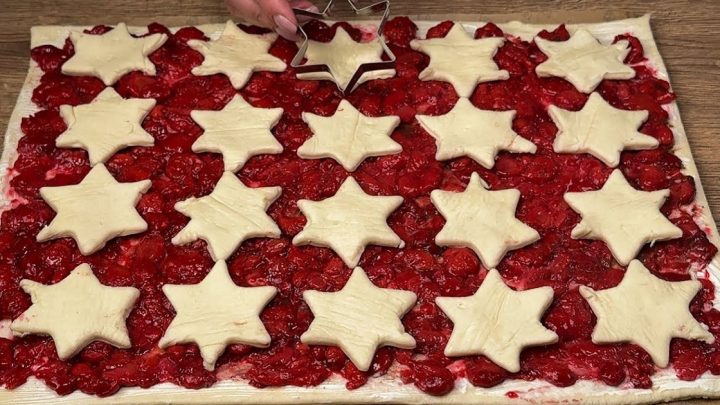 Rychlý vánoční koláč s třešněmi