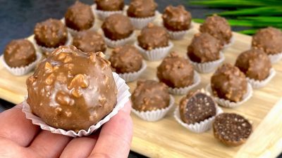 Kuličky Ferrero bez cukru s ořechy