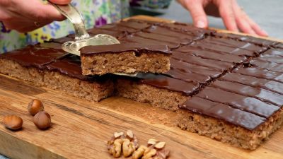 Vánoční ořechové řezy s čokoládou