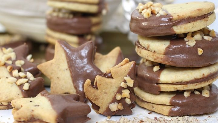 Slepované ořechové cukroví s nugátem