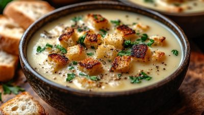 Poctivá domácí česnečka s krutony