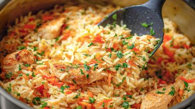 Rizoto s kuřecím masem a mrkví