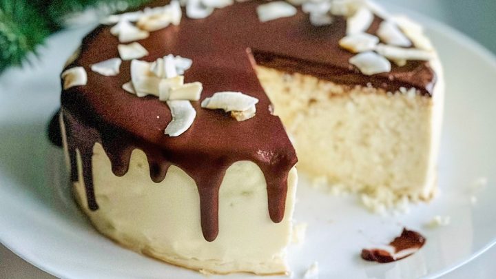 Dietní tvarohový dort s kokosem