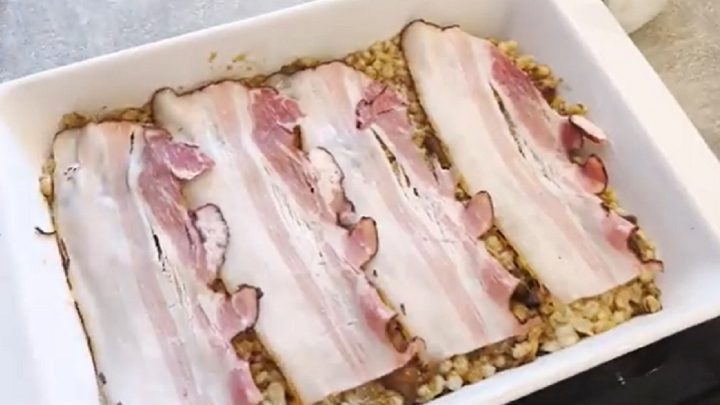 Vánoční Kuba s houbami a slaninou