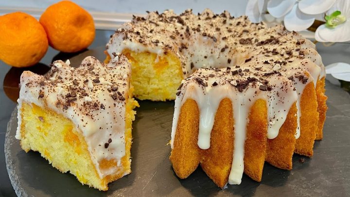 Bábovka s mandarinkami a čokoládou Bábovka s mandarinkami a čokoládou