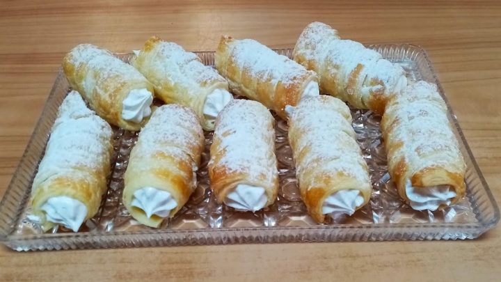 Rychlé kremrole z listového těsta