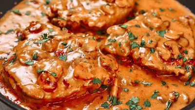 Kotlety na žampionech s hořčicí