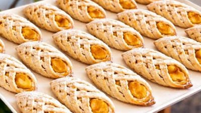 Křehké jablečné šátečky se skořicí