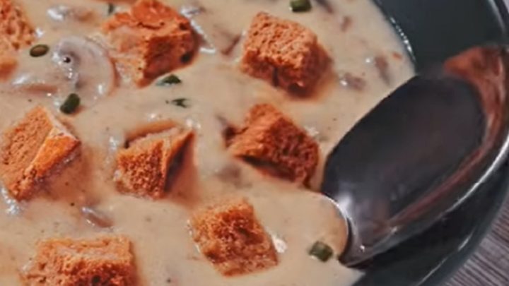 Krémová bramboračka se žampiony