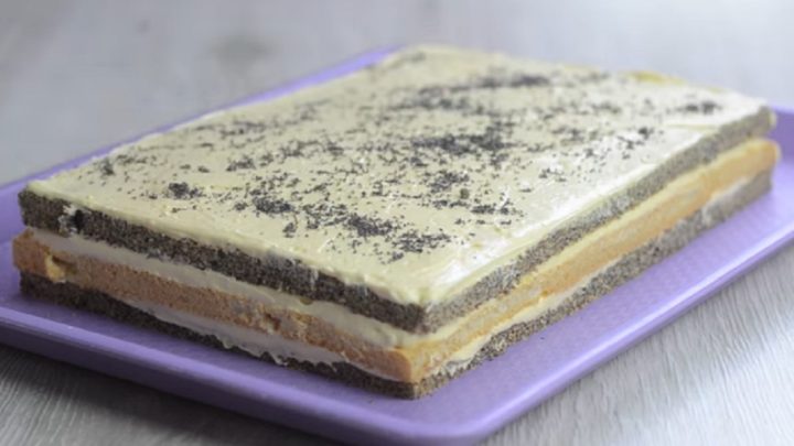 Krémové makové řezy s vanilkou