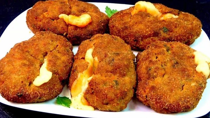 Masové karbanátky plněné sýrem