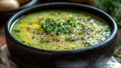 Polévka z pečené brokolice a česneku