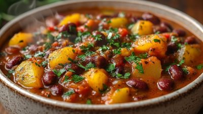 Rychlý zeleninový guláš s fazolemi