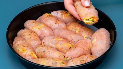 Zapečené miniroládky s mozzarellou