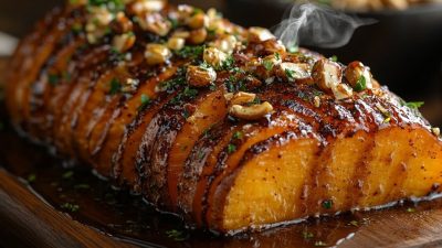 Pečené batáty s vlašskými ořechy