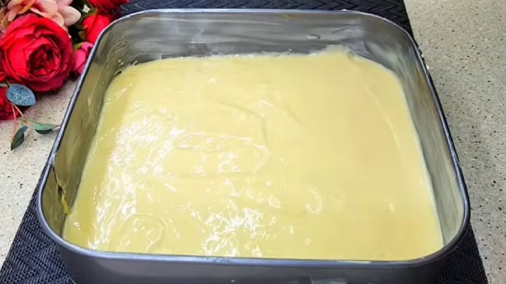 Kefírový prošívaný koláč s tvarohem