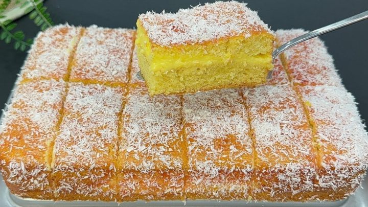 Piškotové řezy s citronovým krémem