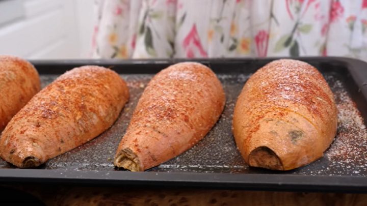 Pečené batáty s vlašskými ořechy